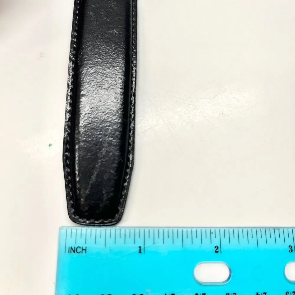 LAUREN Ralph Lauren Black Italian Leather Womens Belt Size M 1